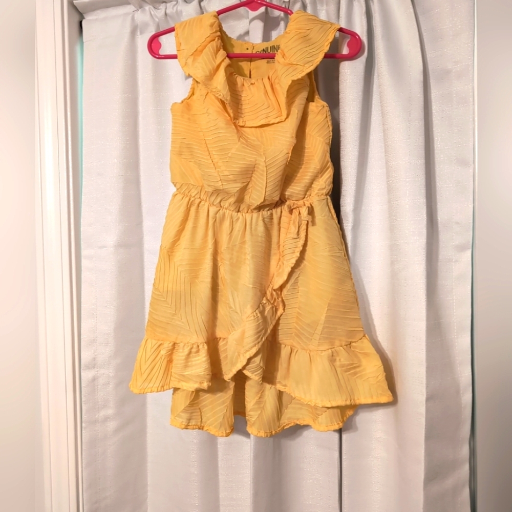 Oshkosh B'Gosh Genuine Kids Girls 3T Yellow High Low Ruffle Sundress‎
